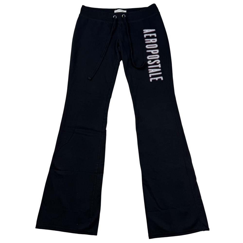 VTG Y2K Style Aeropostale Flare Leg Sweatpants Puff Print Ultra Low Rise Flare S